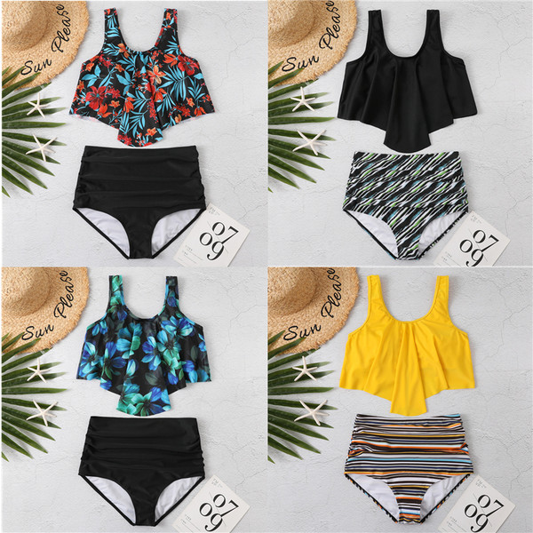 Kétrészes női fürdőruha rátéttel új modell