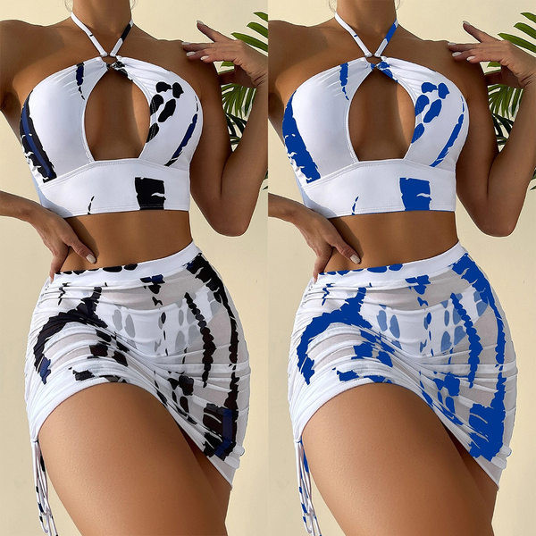 Uus mudel väljalõigatud osadega naiste ujumistrikoo - kaks värvi