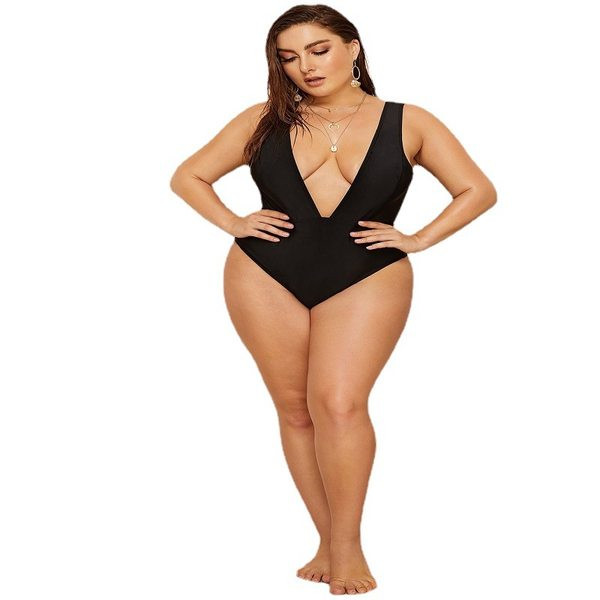 Divatos női fürdőruha V-nyakkal