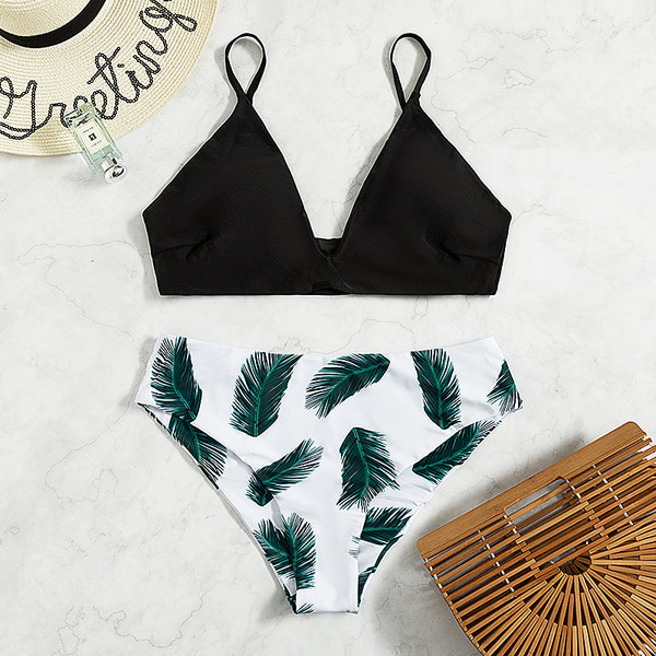 Új modell női fürdőruha két részből