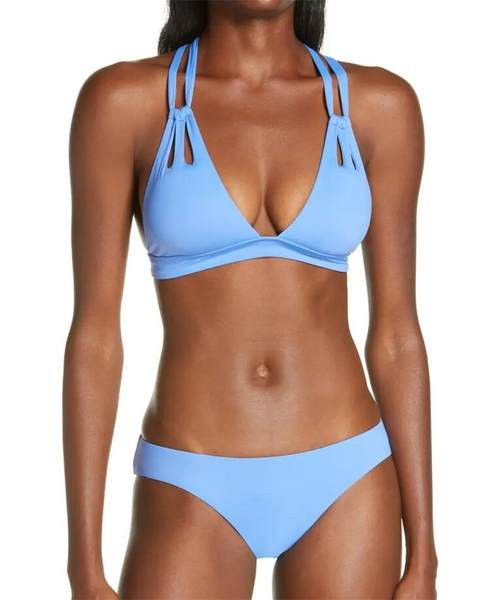 Sinist värvi naiste ujumistrikoo kaheosaline