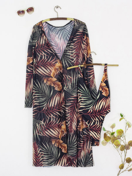 Rannakomplekt naistele - täielik ujumistrikoo ja pareo