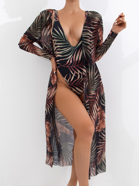 Rannakomplekt naistele - täielik ujumistrikoo ja pareo