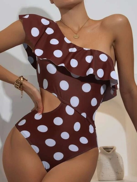 Täielik lokkide ja lõikeelementidega ujumistrikoo