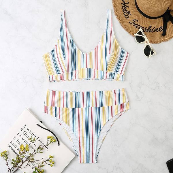 Modern kétrészes fürdőruha állítható pántokkal nőknek