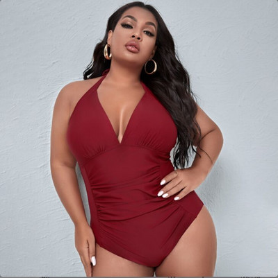 Γυναικείο μαγιό ολόσωμο σε μπορντώ χρώμα