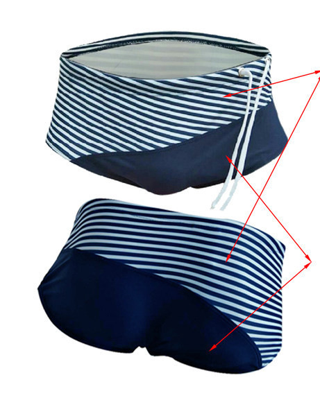 Uus mudel värvilised lipsudega meeste ujumisriided