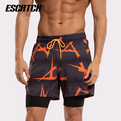 Meeste lühikesed püksid elastse vöökohaga – sobivad ujumiseks