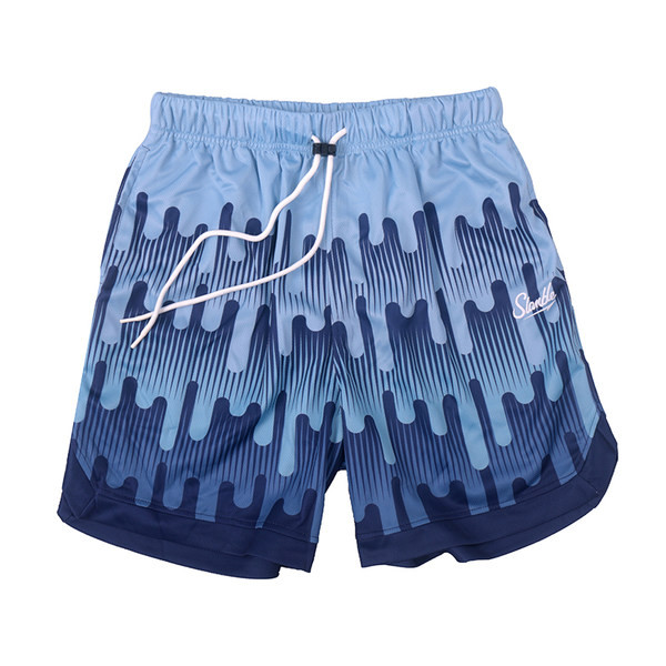 Värvilised meeste rannapüksid kirja ja lipsudega