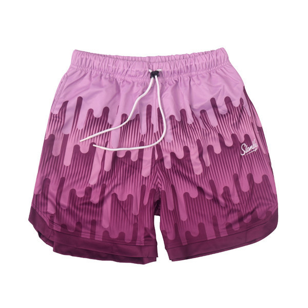 Värvilised meeste rannapüksid kirja ja lipsudega