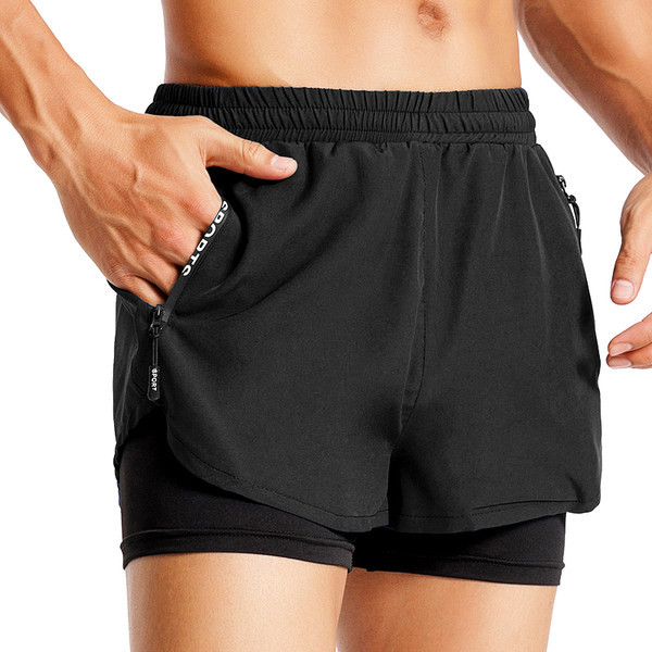 Taskutega ja elastse vöökohaga meeste ujumispüksid