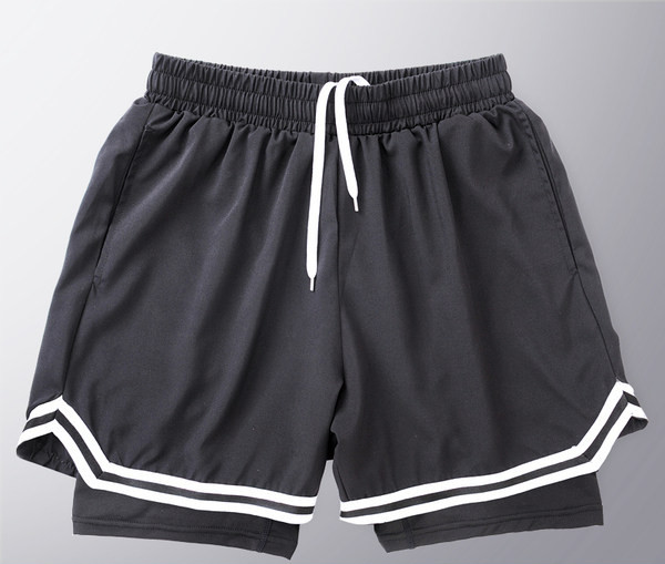 Férfi rövidnadrág elasztikus derékkal, fekete színben