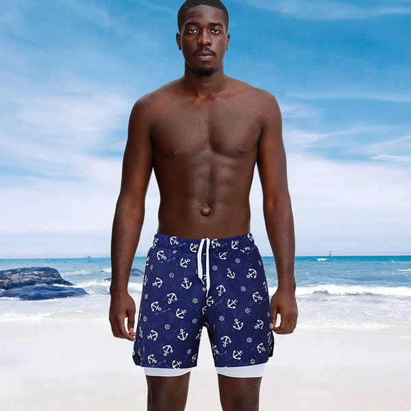 Aplikatsiooniga randa sobivad meeste lühikesed püksid