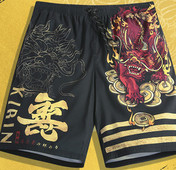 Värvilise aplikatsiooni ja lipsudega vabad meeste rannapüksid