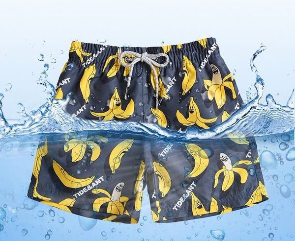 Gyorsan száradó anyagból készült férfi fürdőruha - típusú rövidnadrág