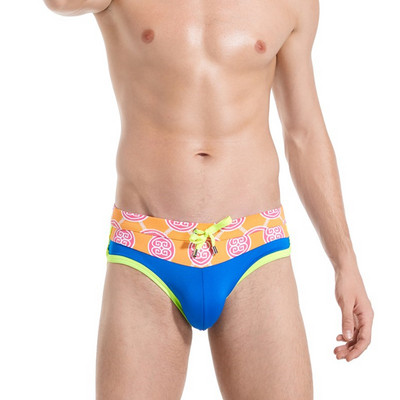 Ανδρικό σλιπ θαλάσσης με κορδόνια και απλικέ