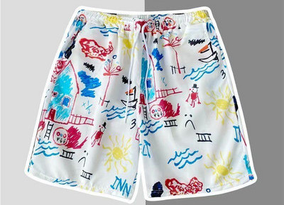 Meeste värvilised lipsudega lühikesed püksid – mitut värvi