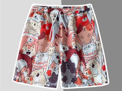 Meeste värvilised lipsudega lühikesed püksid – mitut värvi