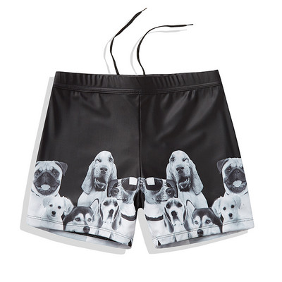 Alkalmi férfi rövidnadrág színes rátéttel és nyakkendővel