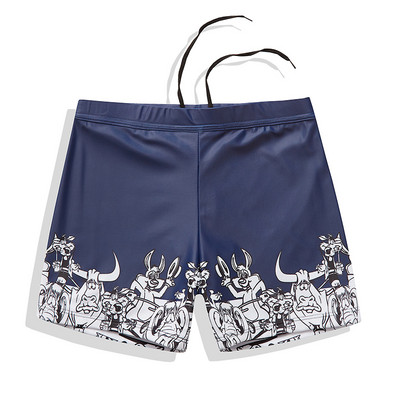 Alkalmi férfi rövidnadrág színes rátéttel és nyakkendővel