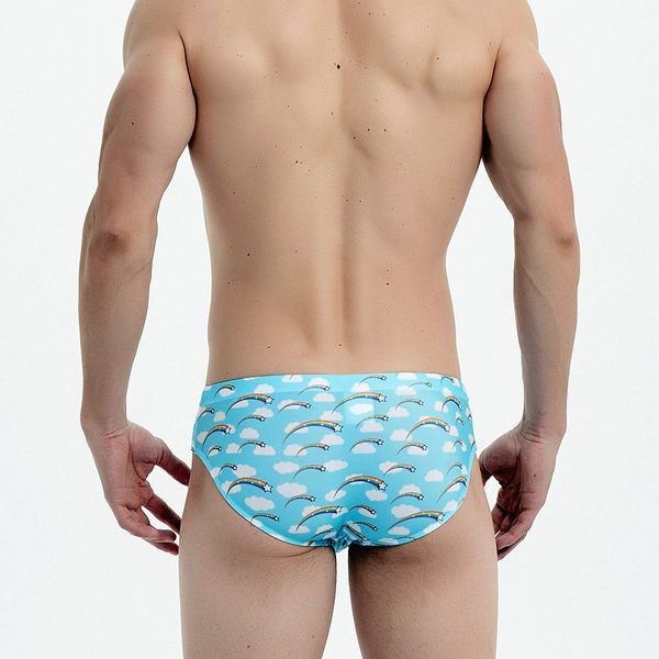 Férfi fürdőruha kék nyakkendővel