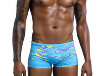 Meeste liibuvad värvilised aplikatsiooniga ujumistrikoo