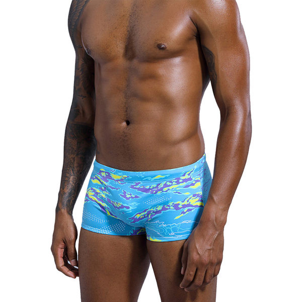 Meeste liibuvad värvilised aplikatsiooniga ujumistrikoo