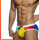 Meeste värviline lipsudega ujumistrikoo