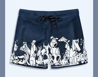 Μοντέρνα ανδρικά μαγιό με απλικέ με κορδόνια