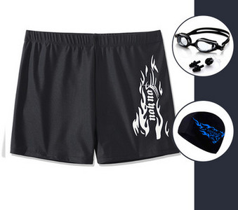 Μοντέρνα ανδρικά μαγιό με απλικέ με κορδόνια