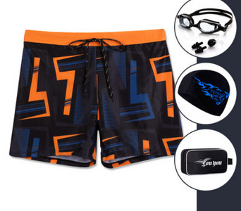 Μοντέρνα ανδρικά μαγιό με απλικέ με κορδόνια