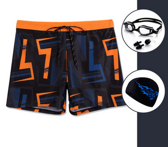 Μοντέρνα ανδρικά μαγιό με απλικέ με κορδόνια