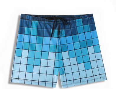 Μοντέρνα ανδρικά μαγιό με απλικέ με κορδόνια