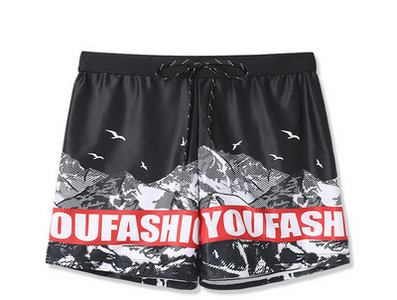 Μοντέρνα ανδρικά μαγιό με απλικέ με κορδόνια