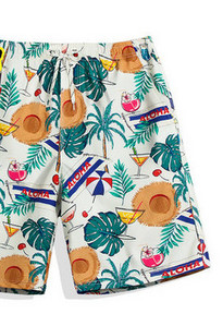 Meeste kiirelt kuivav trükiga ujumistrikoo