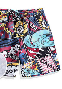 Meeste kiirelt kuivav trükiga ujumistrikoo