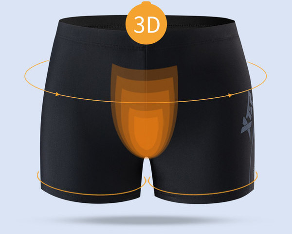 Meeste liibuv ujumistrikood kiiresti kuivavast kangast tekstiga