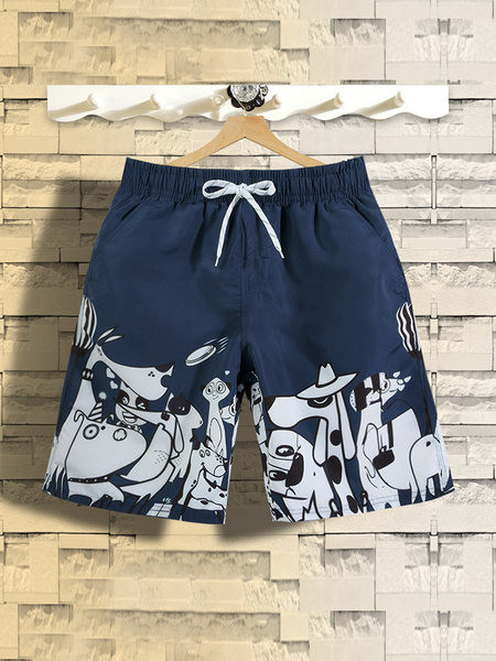 Meeste lühikesed püksid elastse vöökohaga - mitut värvi