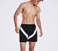 Meeste mustad lühikesed püksid lipsudega