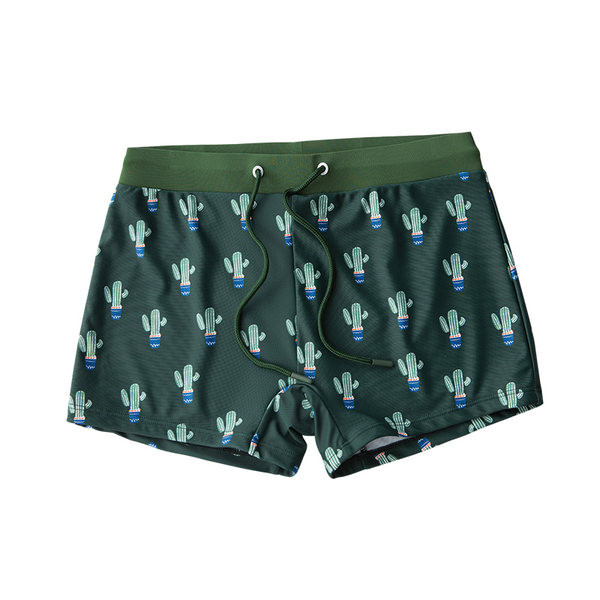 Aplikatsiooniga meeste ujumisriided - musta ja rohelist värvi