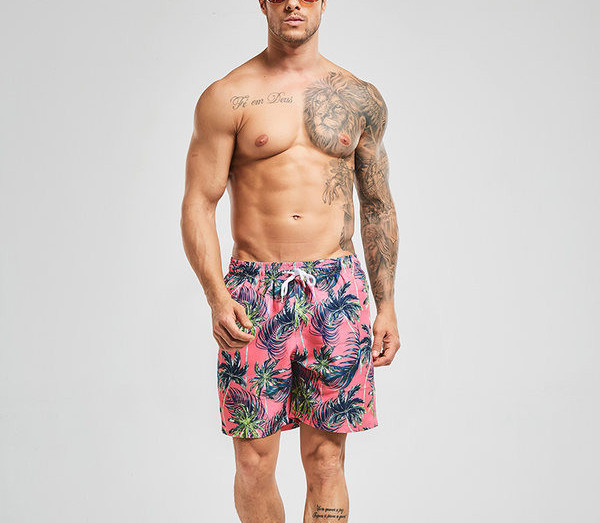 Meeste värvilised lipsude ja elastse vöökohaga lühikesed püksid