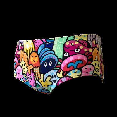 Värvilise mustriga meeste ujumistrikoo