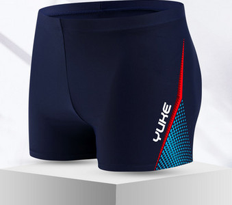 Ανδρικό μαγιό από ύφασμα που στεγνώνει γρήγορα με κεντημένη επιγραφή