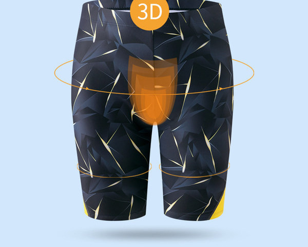 Kiiresti kuivav mustriga ujumistrikoo meestele