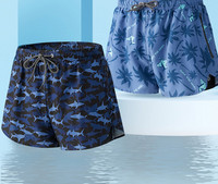 Férfi strandnadrág rátéttel és nyakkendővel