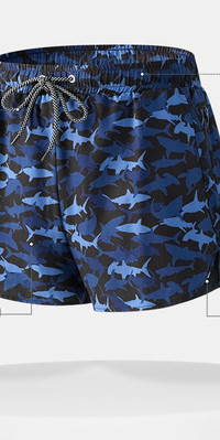 Férfi strandnadrág rátéttel és nyakkendővel