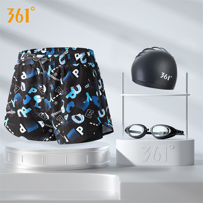 Férfi strandnadrág rátéttel és nyakkendővel