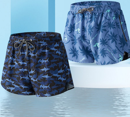 Férfi strandnadrág rátéttel és nyakkendővel