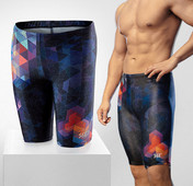 Värvilise mustriga meeste ujumistrikoo