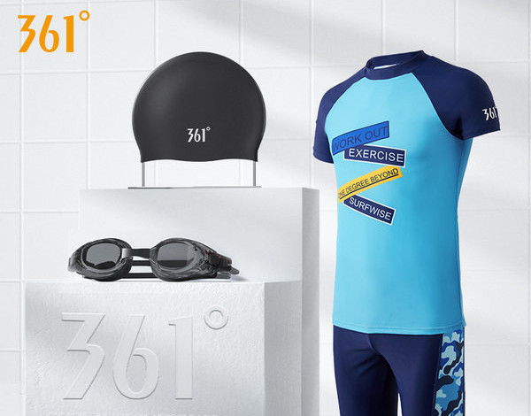 Kiiresti kuivavast kangast meeste ujumistrikoo - sinine värv